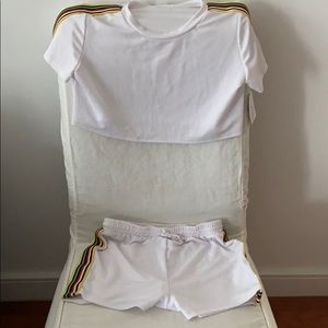 Two piece crop top and short set